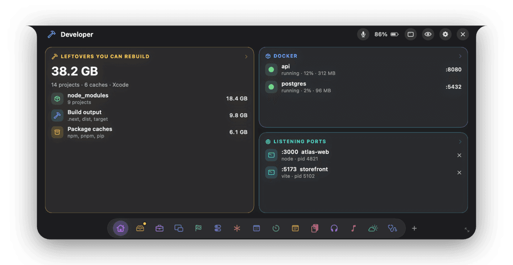 The Developer page