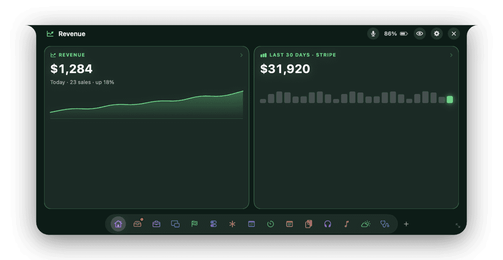 The Revenue page