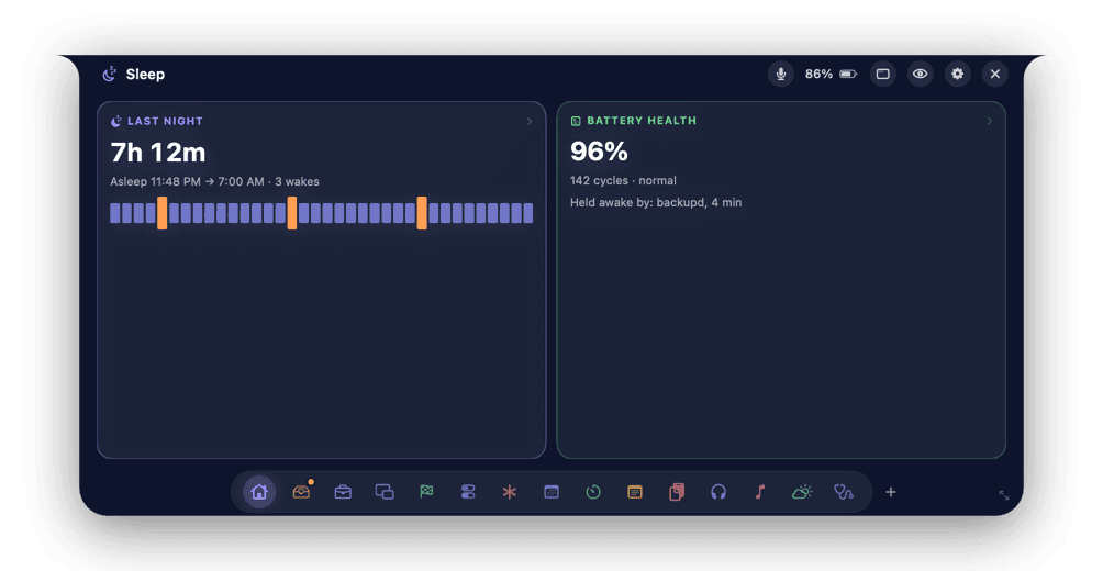 The Sleep page